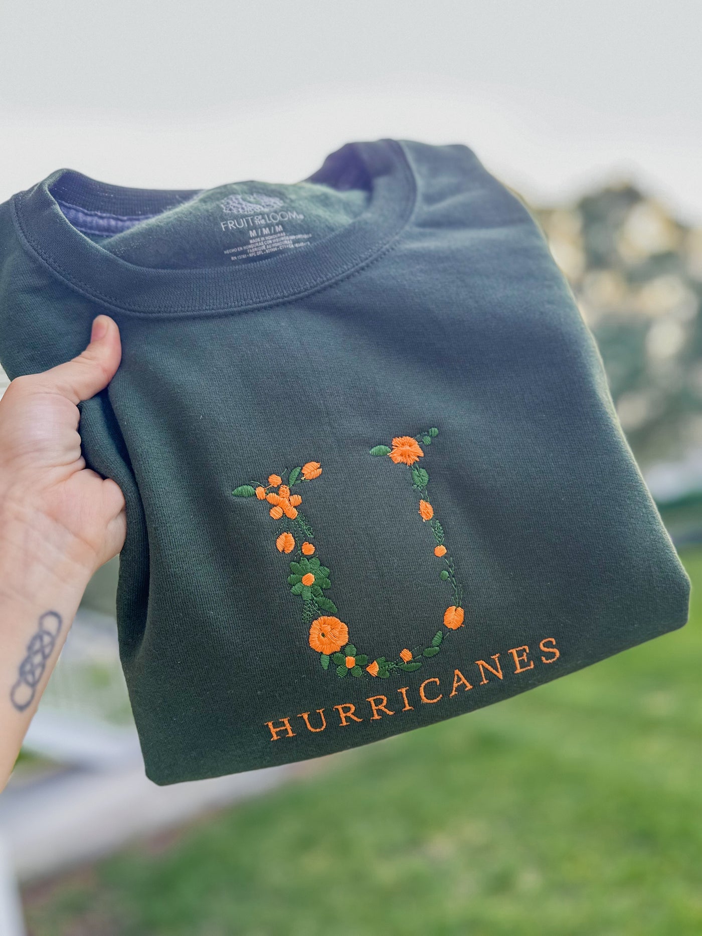 Hurricanes Embroidered Crewneck