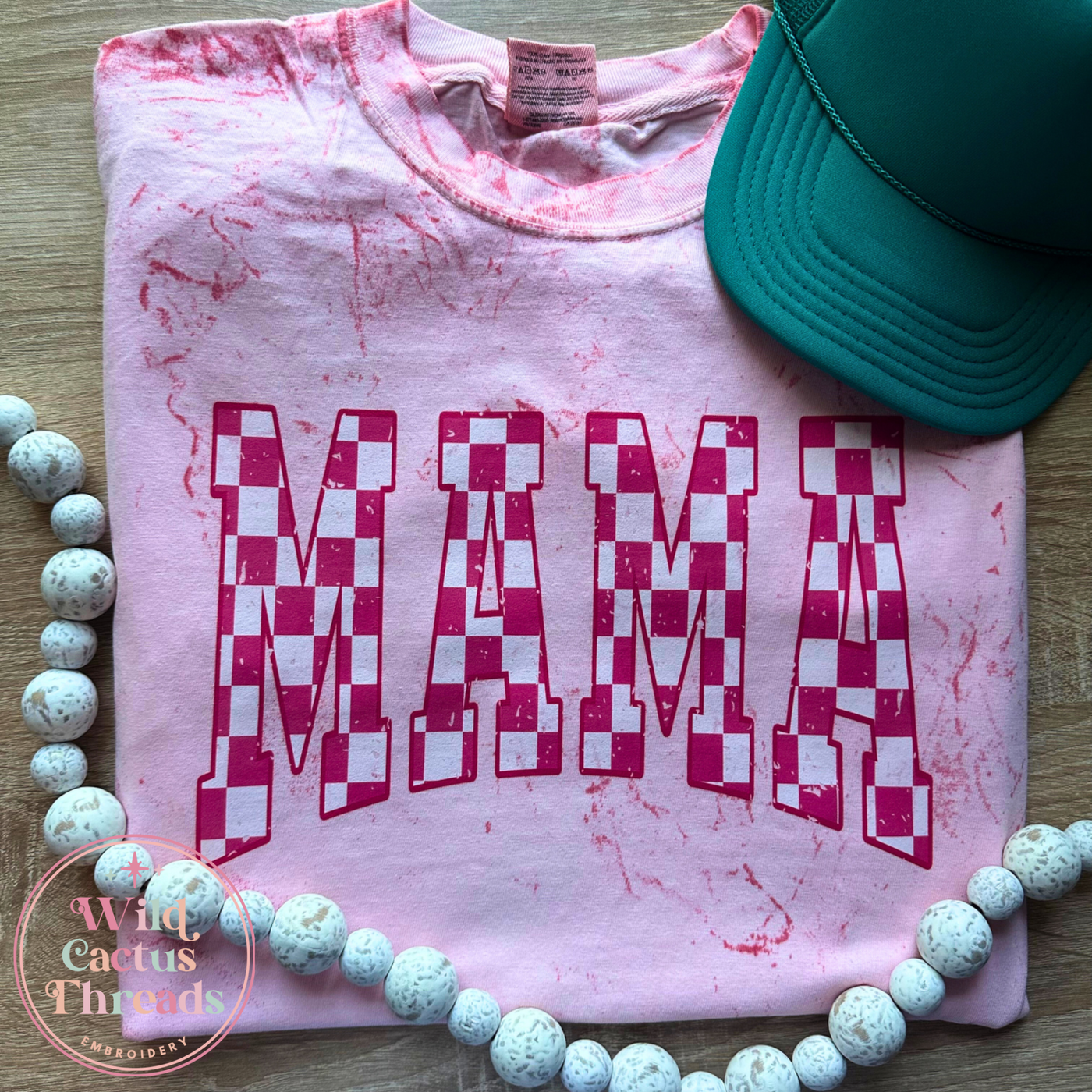 Vintage style Mama - Checkered pink